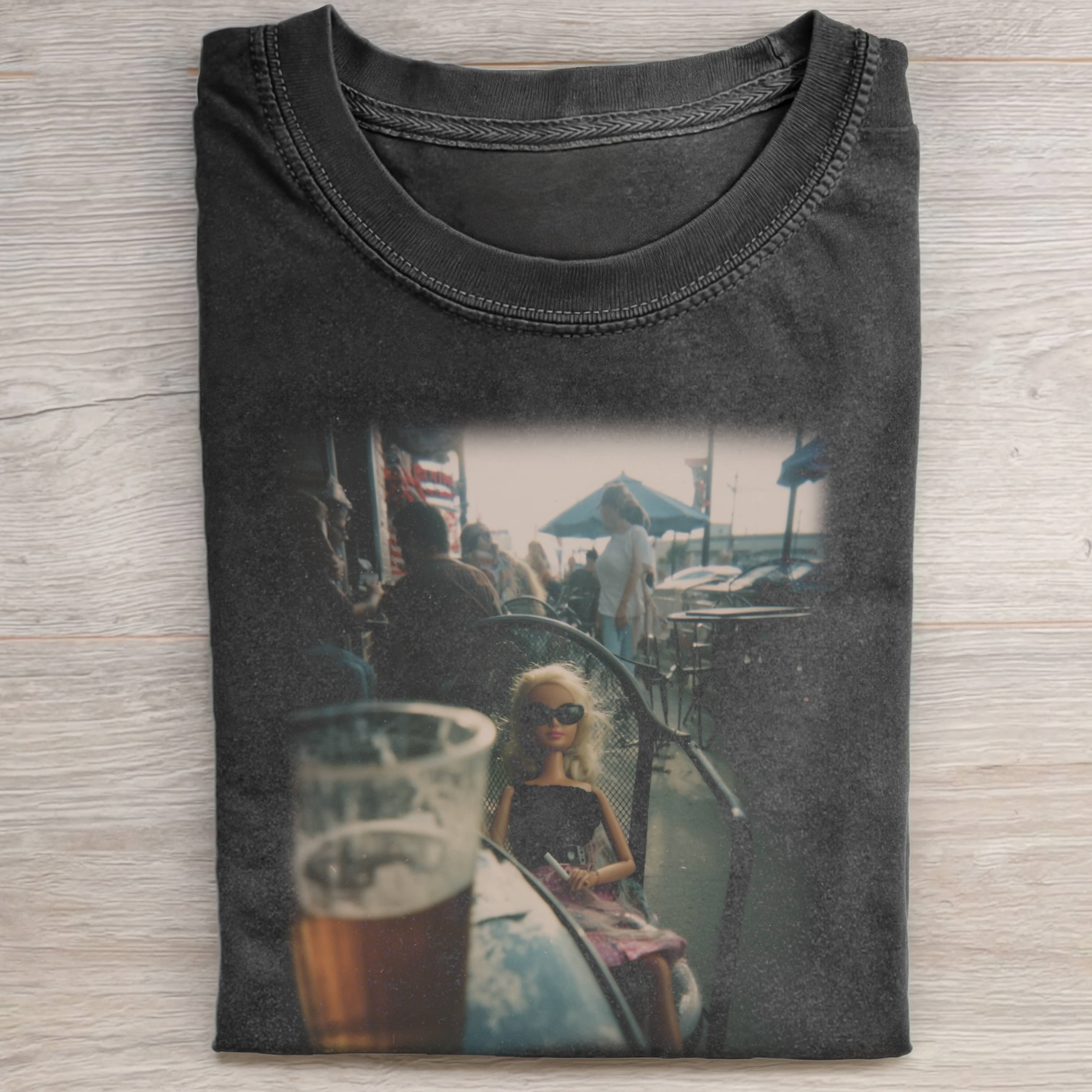 STREET STYLE Funny Doll Face GIRL TEE