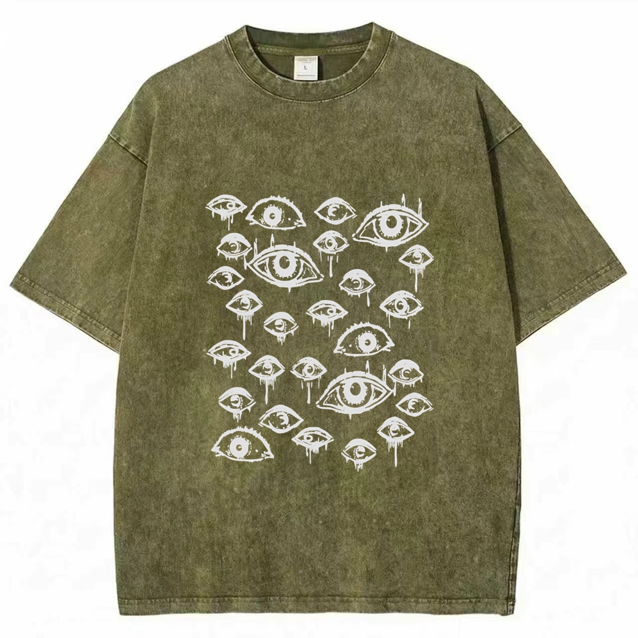 Grunge Eyeball Weird Washed T-shirt - Vintage Washed Apparel by VanceMade