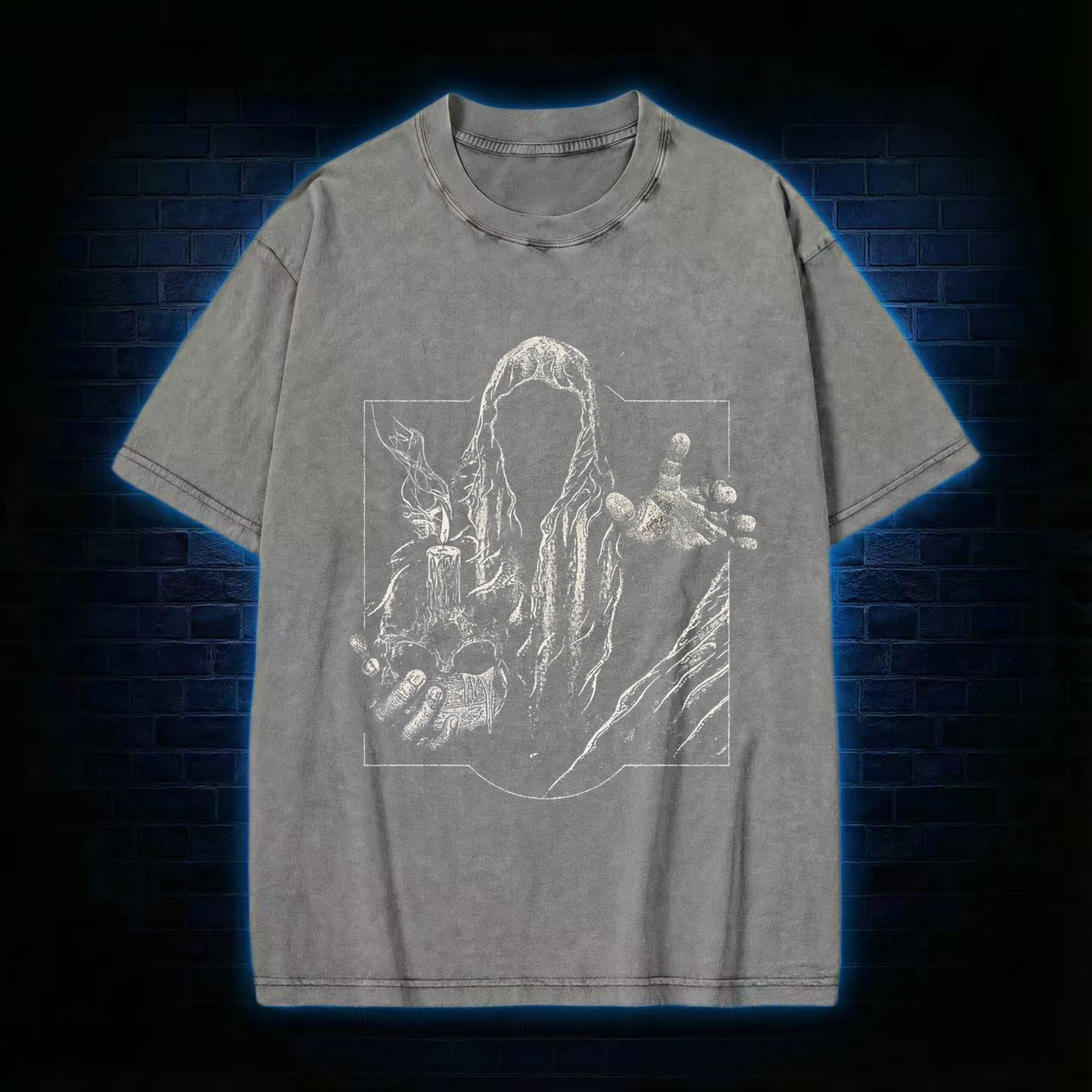 Faceless Reaper Washed T-shirt - Vintage Washed Apparel by VanceMade
