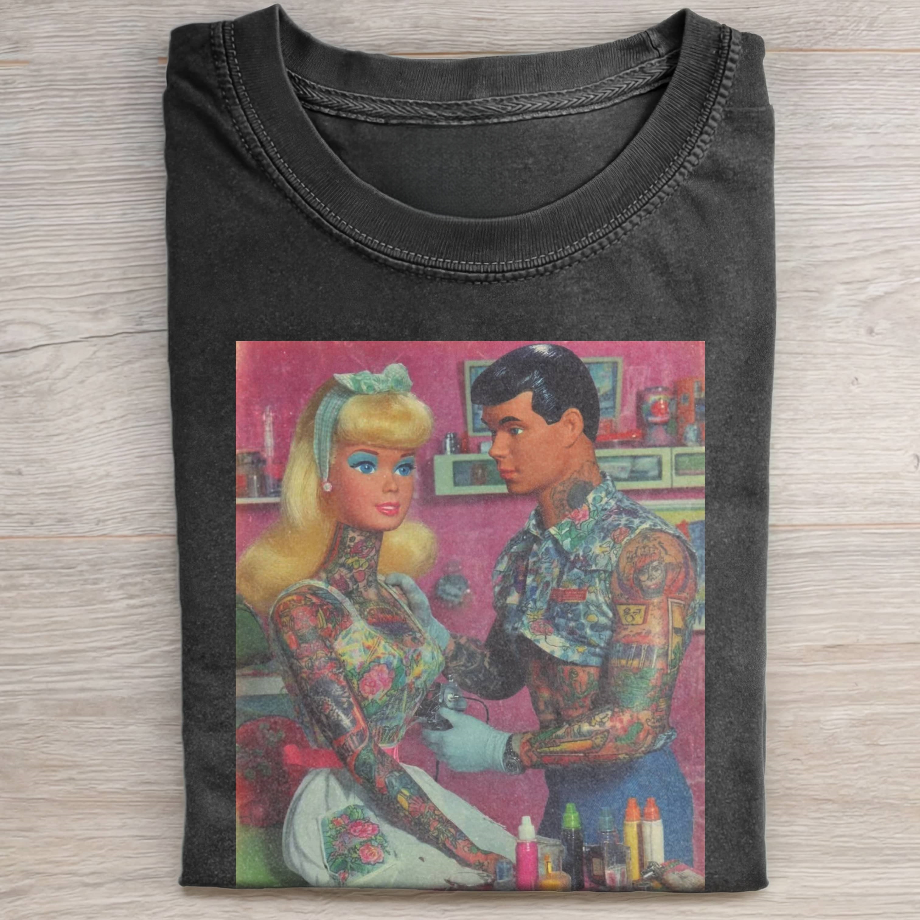 TATTOO ARTIST'S RETRO Funny Doll FaceCORE T-SHIRT