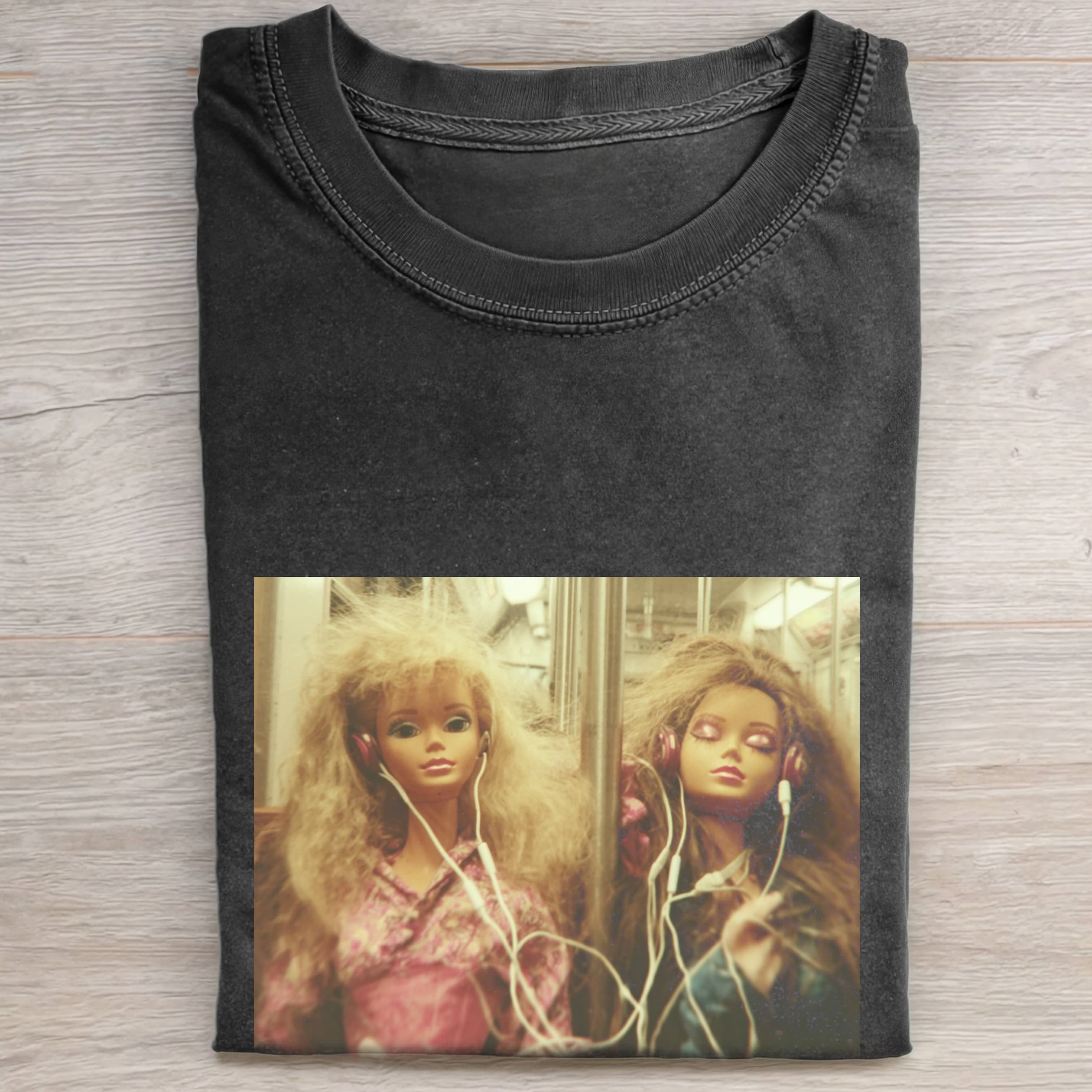 Funny Doll Face GIRL TEE WITH MUSIC PLAYING