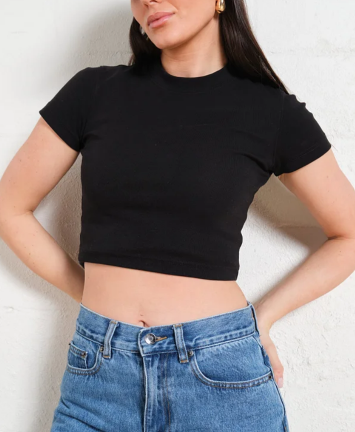 Baby Tee 2 Pack: Black - Vintage Washed Apparel by VanceMade