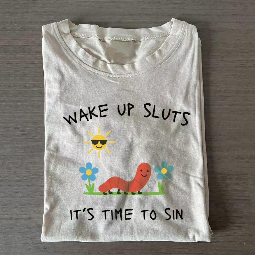 Wake Up  T-shirt - Vintage Washed Apparel by VanceMade