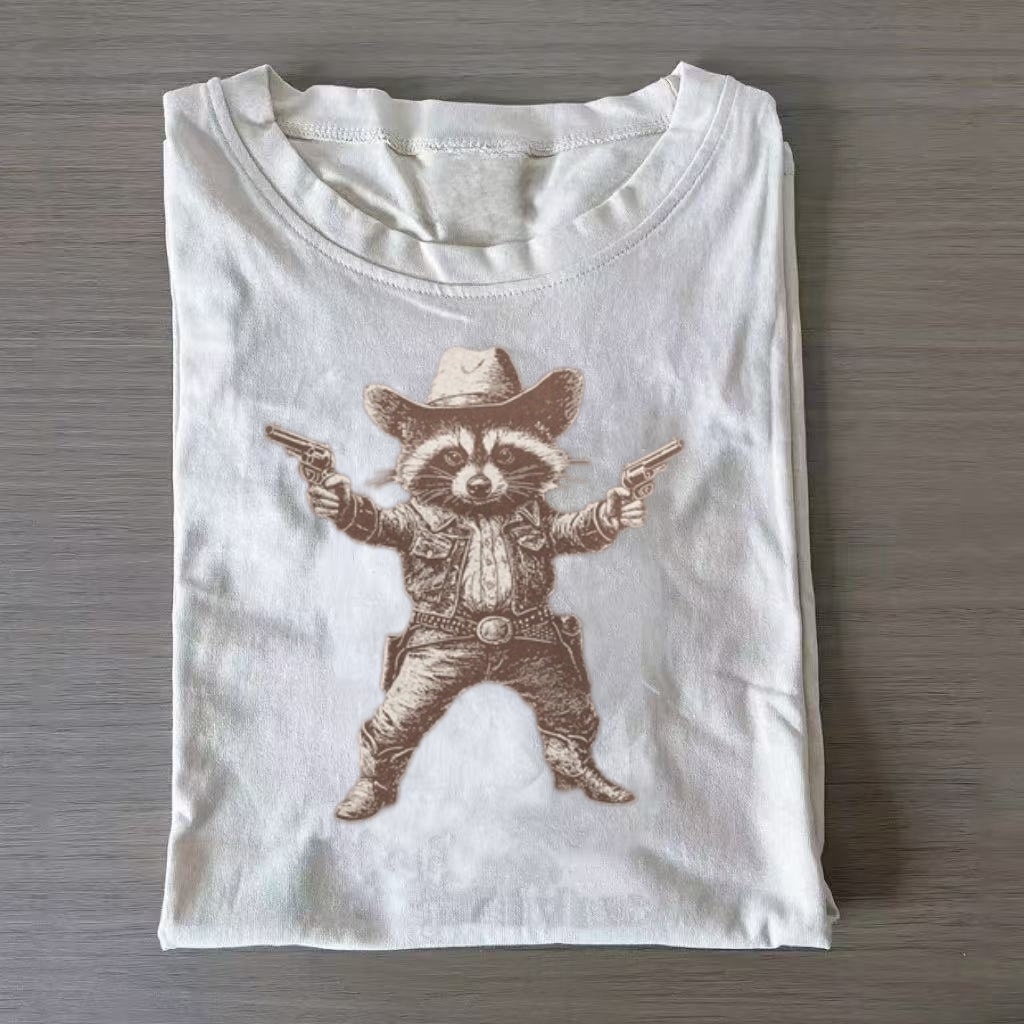 Vintage Cowboy Raccoon T-Shirt