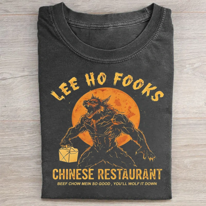 Funny Werewolf Beef Chow Mein Graphic Tee