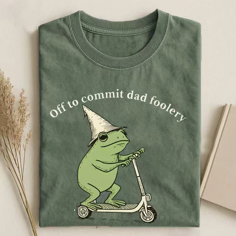 Off to Commit Dad Foolery T-shirt - Vintage Washed Apparel by VanceMade