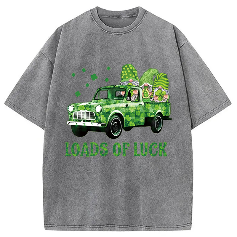 Gnomies Loads of Luck Washed T-Shirt-Vance