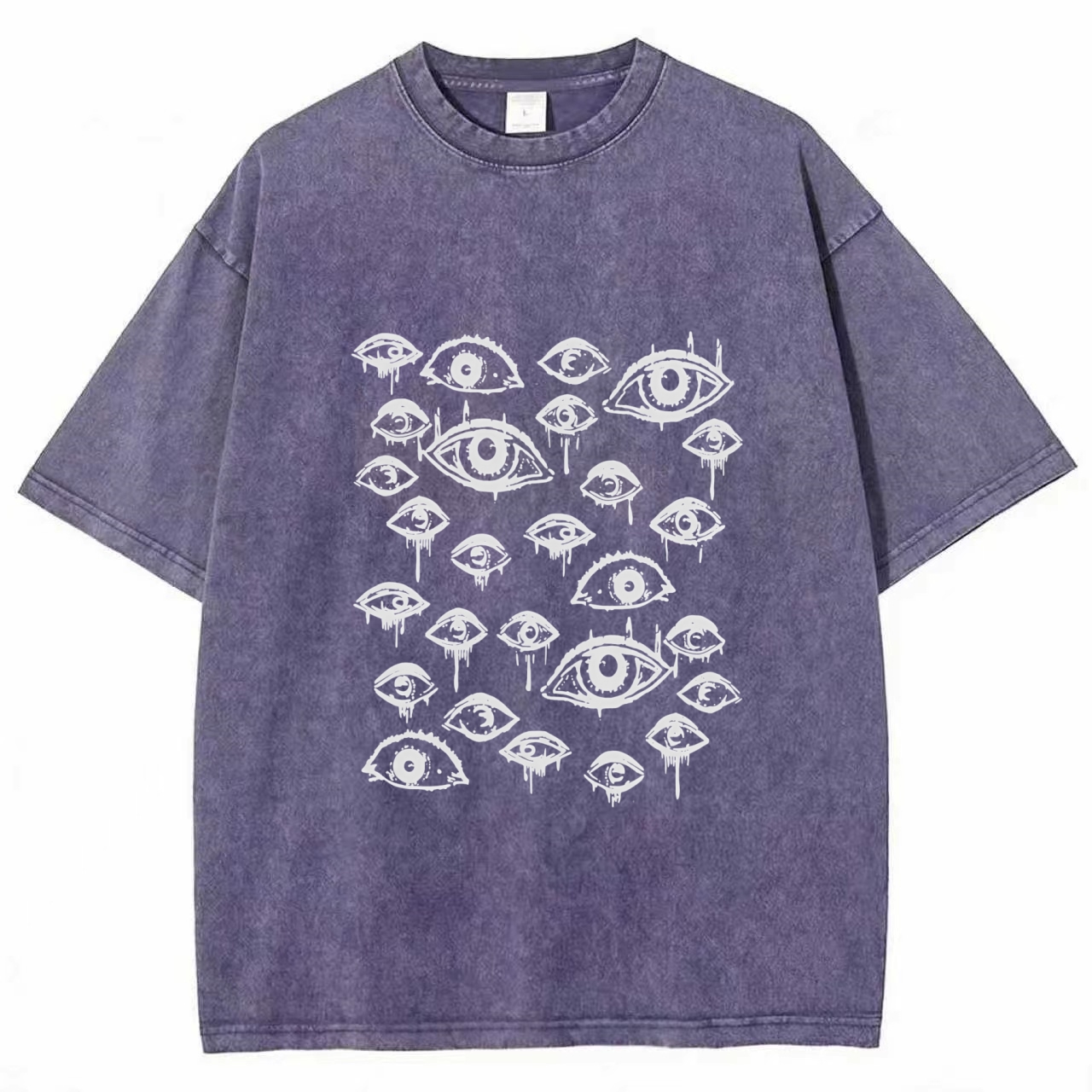Grunge Eyeball Weird Washed T-shirt - Vintage Washed Apparel by VanceMade