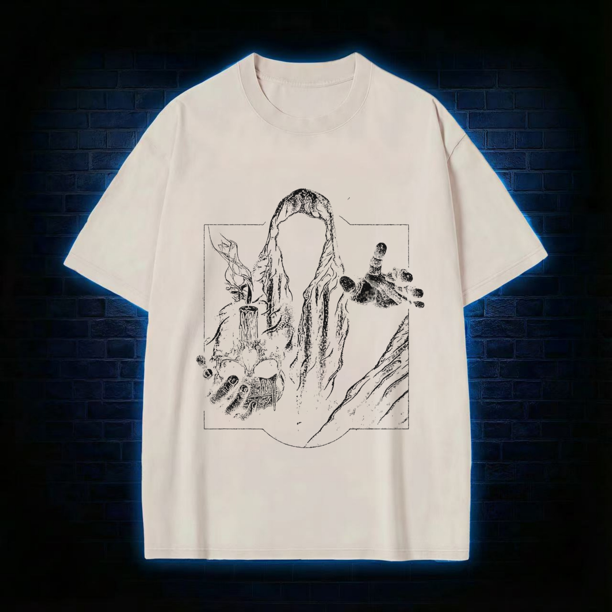 Faceless Reaper Washed T-shirt - Vintage Washed Apparel by VanceMade
