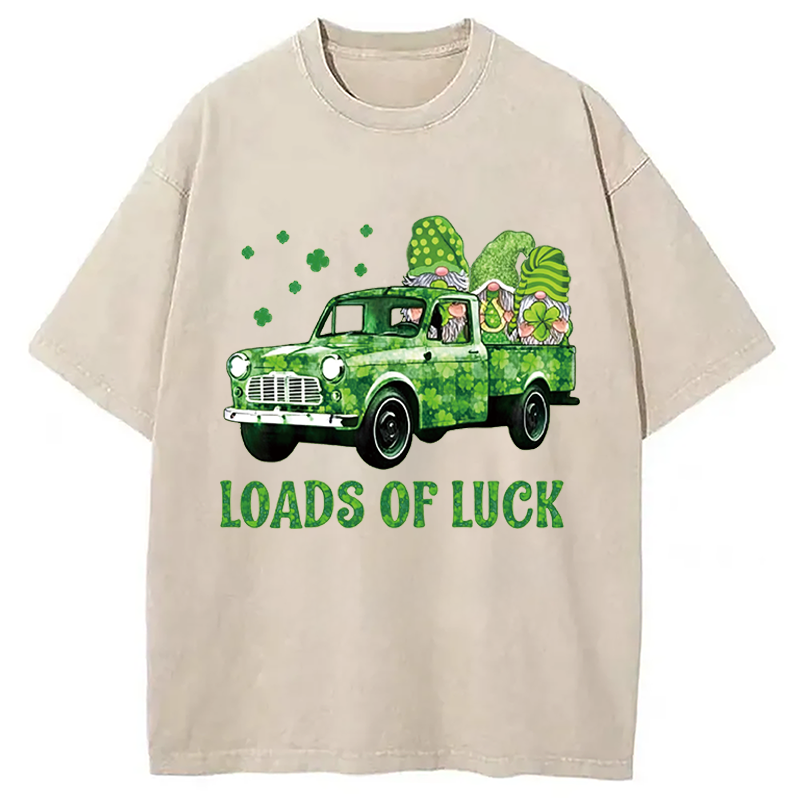 Gnomies Loads of Luck Washed T-Shirt-Vance