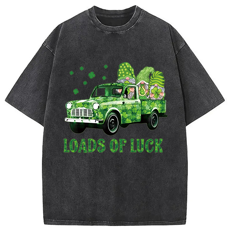 Gnomies Loads of Luck Washed T-Shirt-Vance
