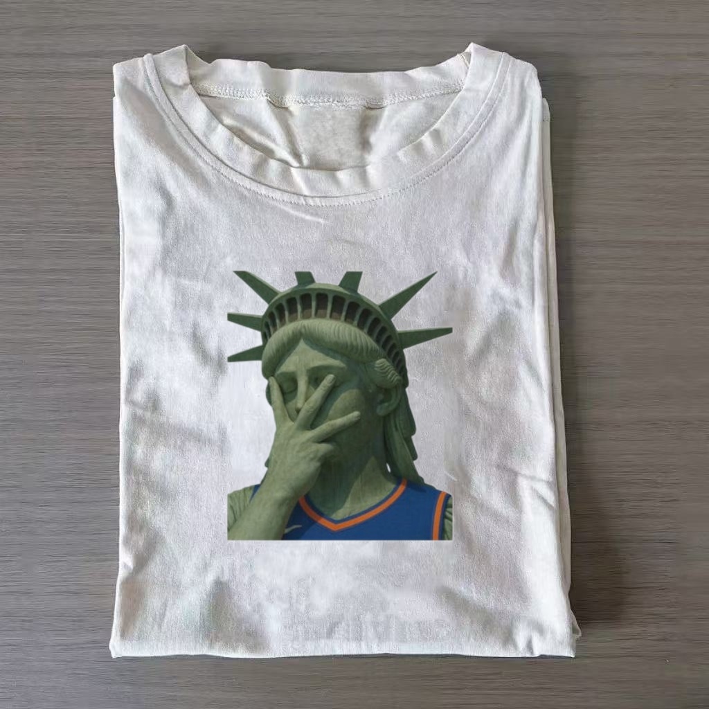 Funny NYC Liberty Basketball Graphic T-shirt