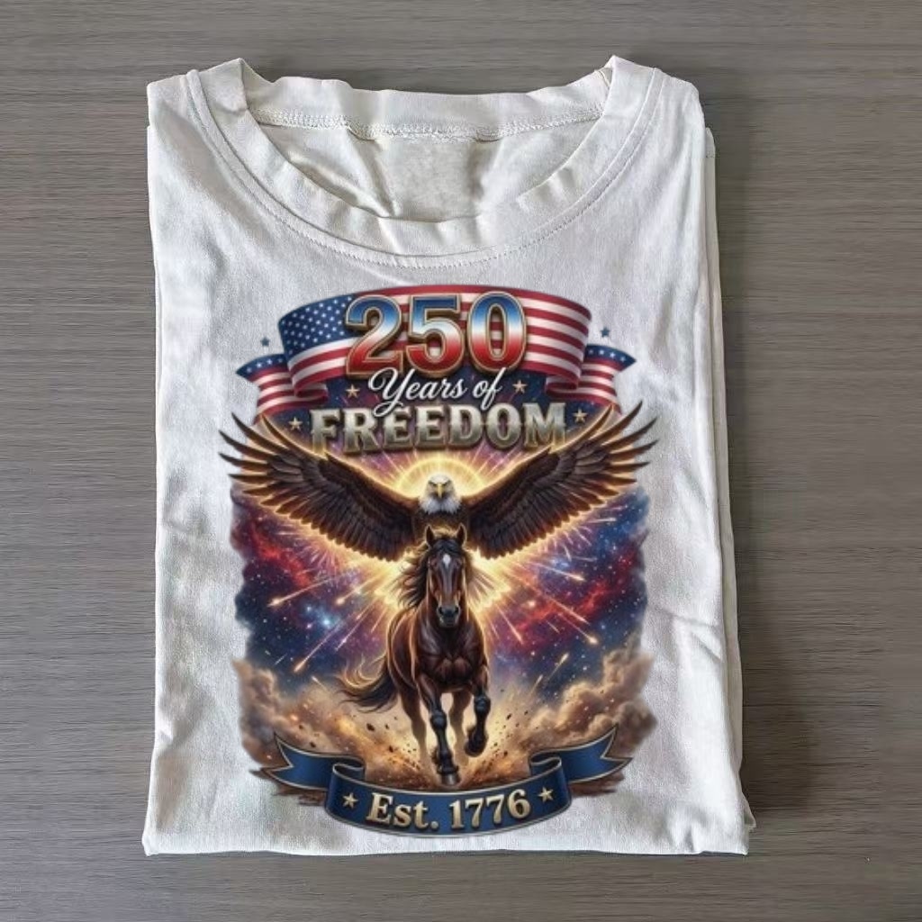 Eagle Horse Freedom USA 250th Graphic T-shirt