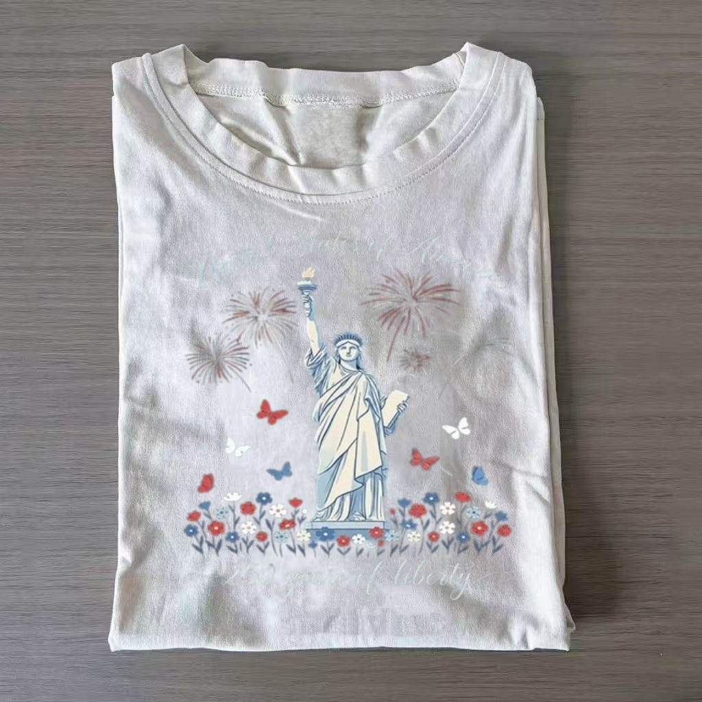 Liberty Statue Fireworks 250 Years Liberty T-shirt