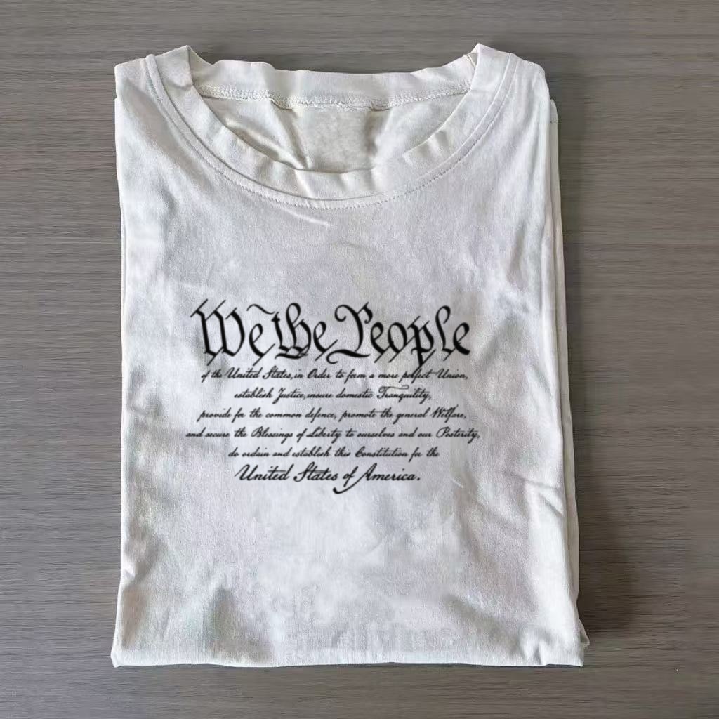 USA Constitution Vintage Text T-shirt