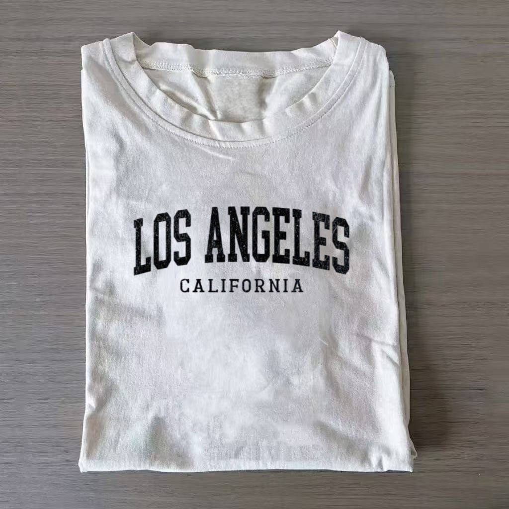 Vintage Los Angeles California Text Graphic T-shirt