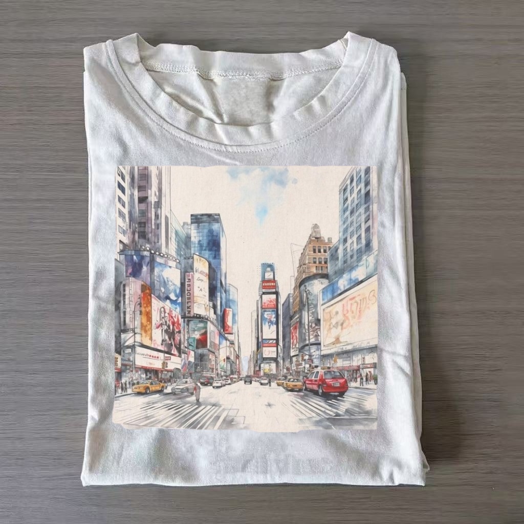 Watercolor NYC Times Square Cityscape T-shirt