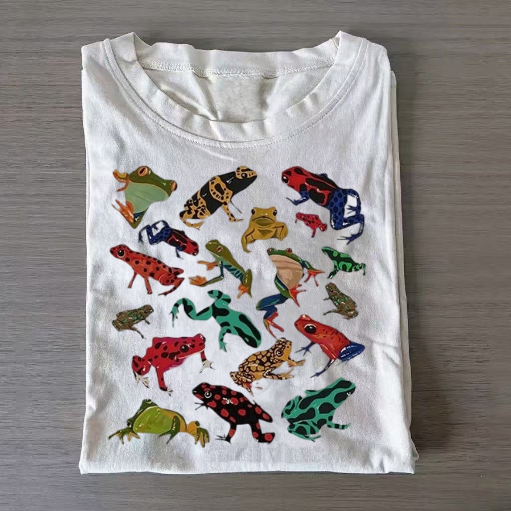 ShawnCraft® Official: Poison Dart Frogs Colorful Art T-shirt - Premium Breathable Cotton Apparel