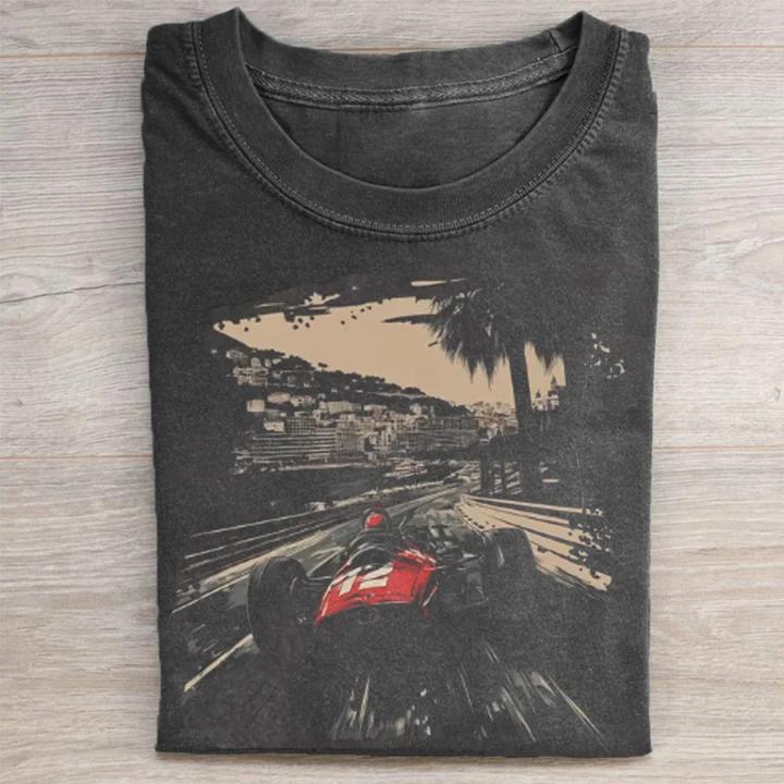 Retro Race Car T-shirt - Vintage Washed Apparel by VanceMade