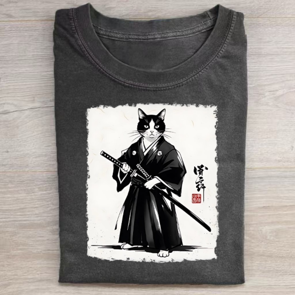 Ink Samurai Cat Classic T-Shirt