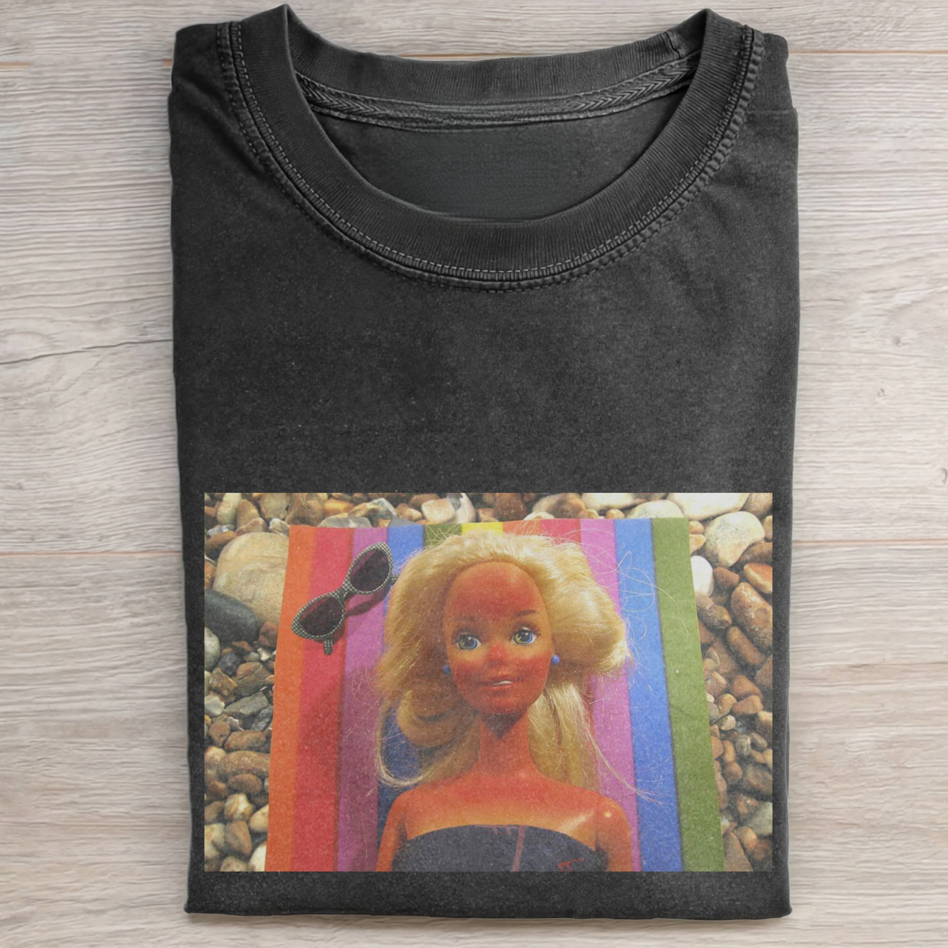 Funny Doll FaceCORE FOR SUNBATHING ON VACATION TEE - Vintage Washed Apparel by VanceMade