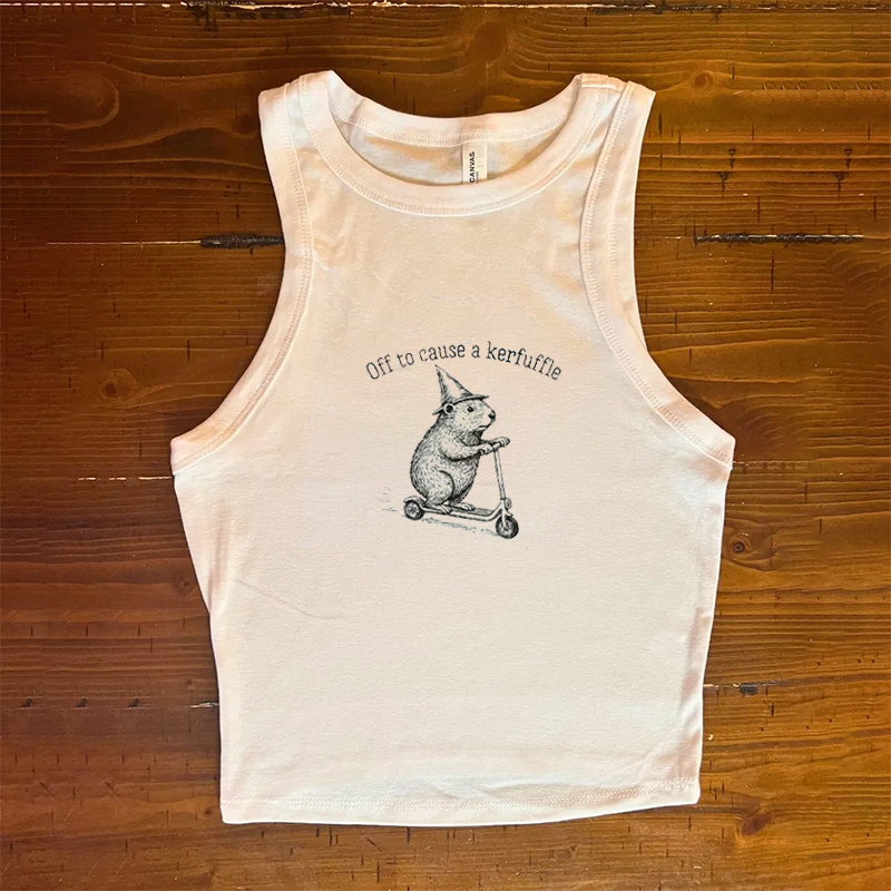 Off To Cause A Kerfuffle Tank Top - Vintage Washed Apparel by VanceMade
