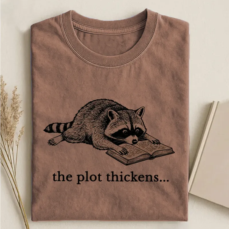 Bookish Raccoon T-Shirt - Vintage Washed Apparel by VanceMade
