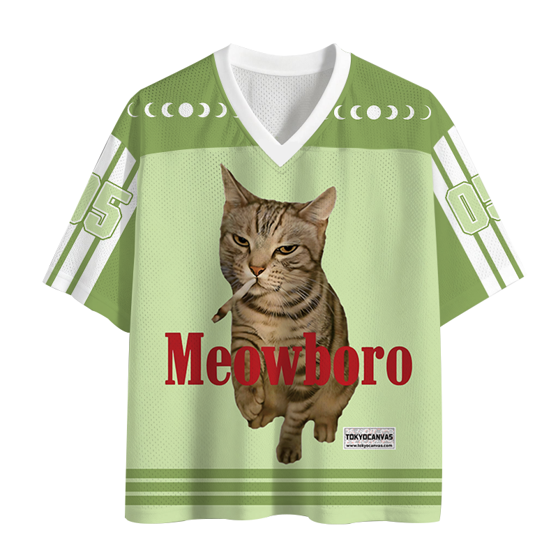 Sora Cat Meme Mesh Jersey - Vintage Washed Apparel by VanceMade