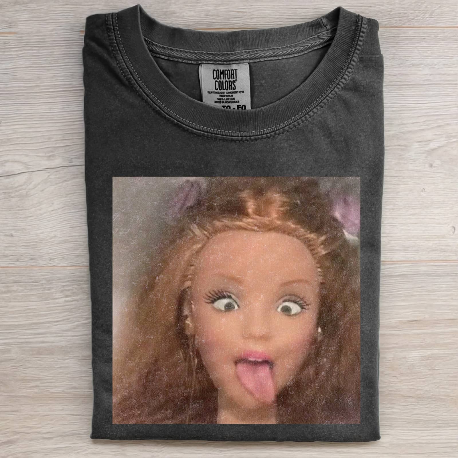 Funny Doll Face GIRL MEME T-SHIRT - Vintage Washed Apparel by VanceMade