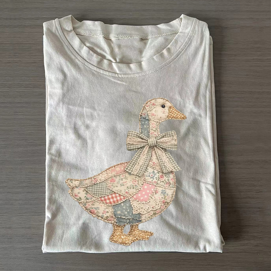 Grandmacore Goose T-shirt - Vintage Washed Apparel by VanceMade