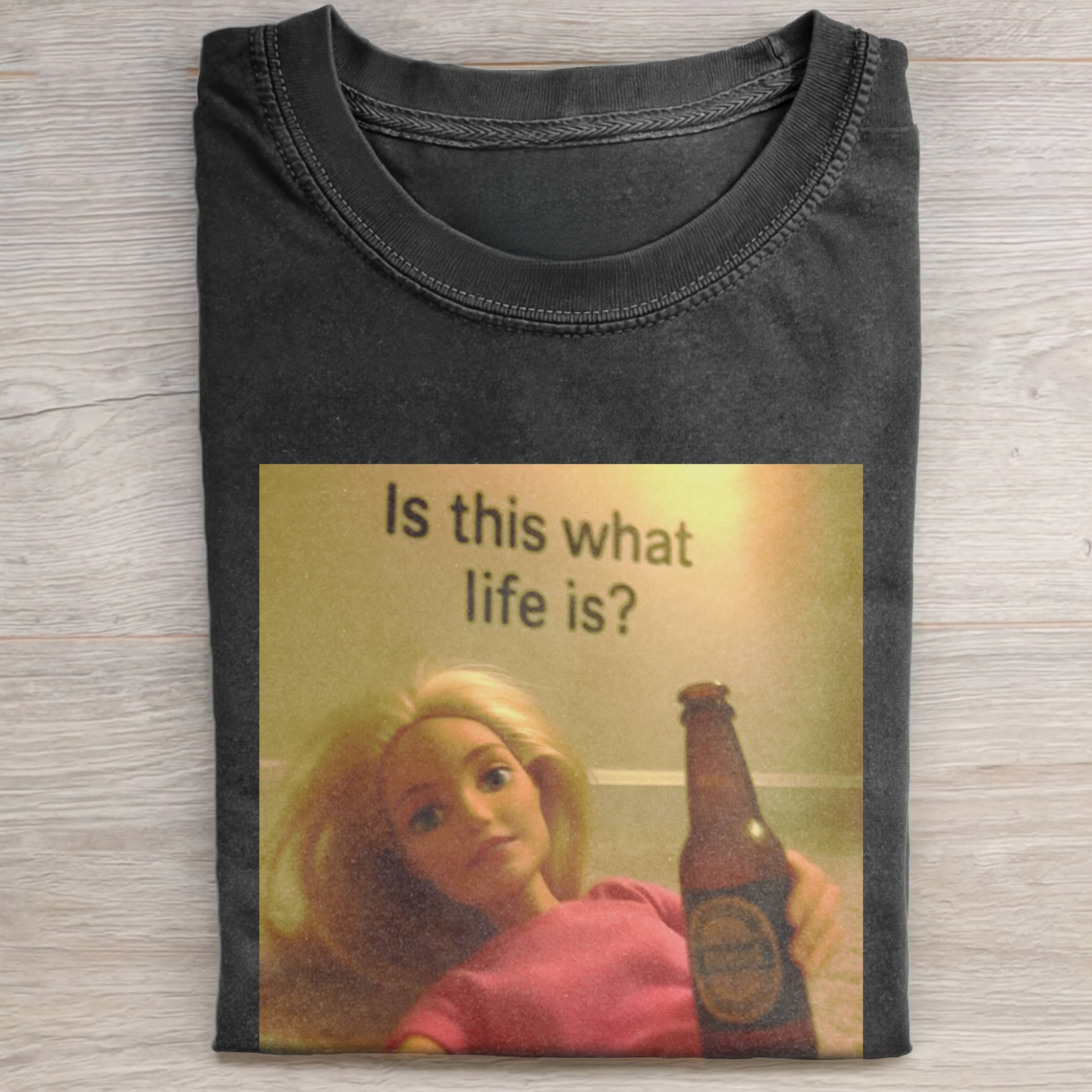 DRINKING Funny Doll FaceCORE TEE