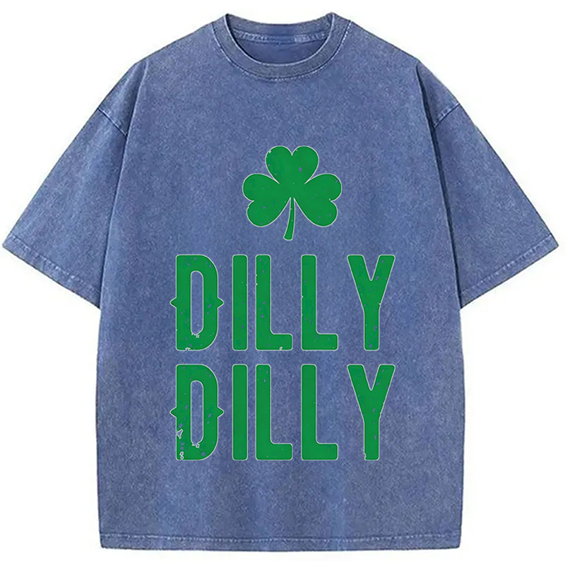Dilly dilly St Patricks Day Washed T-Shirt - Vintage Washed Apparel by VanceMade