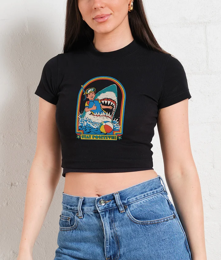 Stay Positive Baby Tee - Vintage Washed Apparel by VanceMade