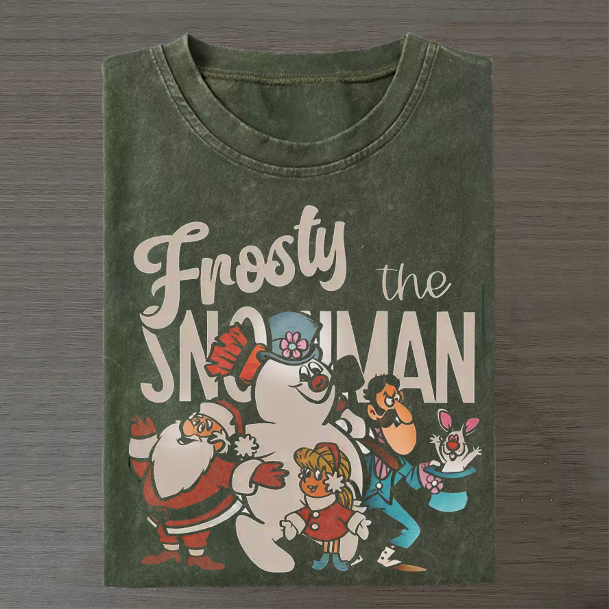 Christmas Snowman T-shirt - Vintage Washed Apparel by VanceMade