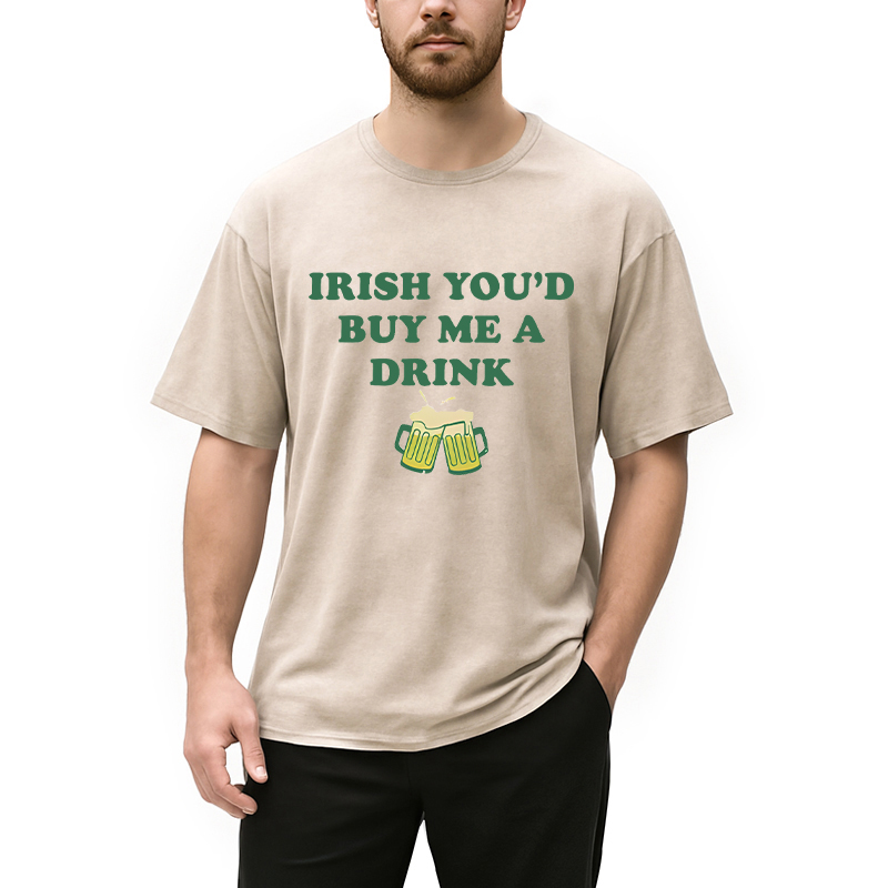 You'd Buy Me A Drink Washed T-Shirt - Vintage Washed Apparel by VanceMade