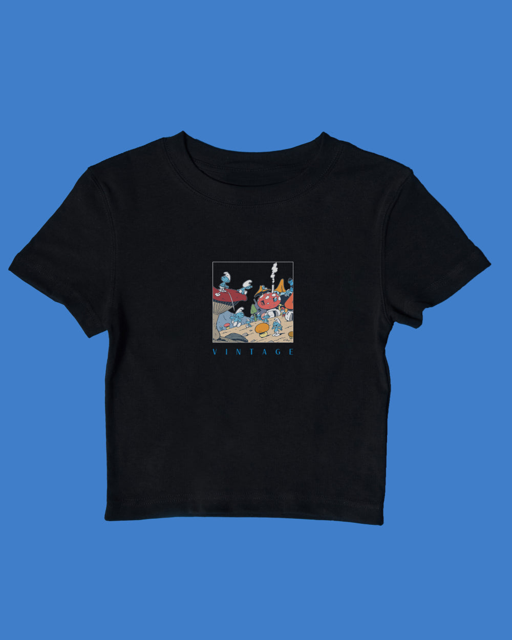 The Vintage Village Baby Tee - Vintage Washed Apparel by VanceMade