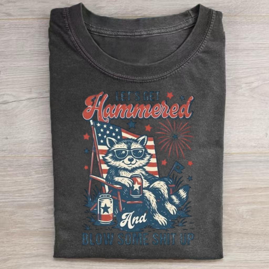 Retro 4th of July Raccoon T-Shirt