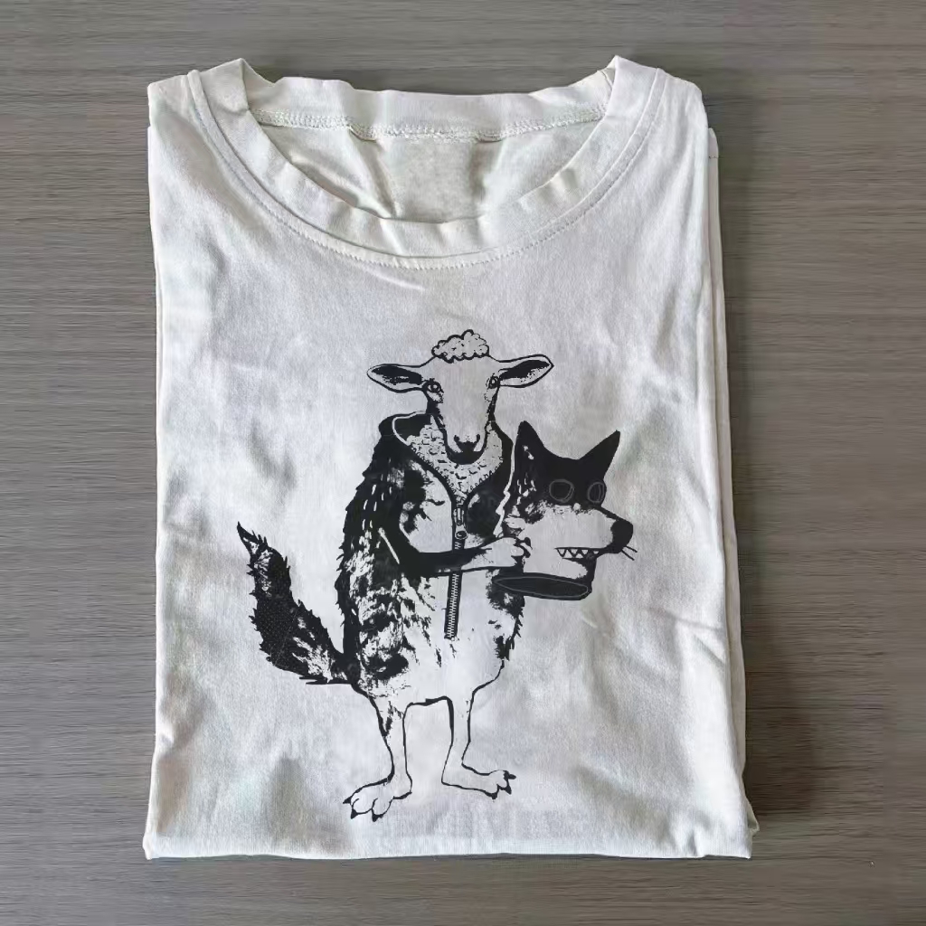 Wolf in Sheep's Clothing Surreal Art T-shirt - Vintage Washed Apparel by VanceMade