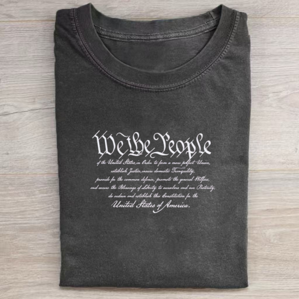 USA Constitution Vintage Text T-shirt