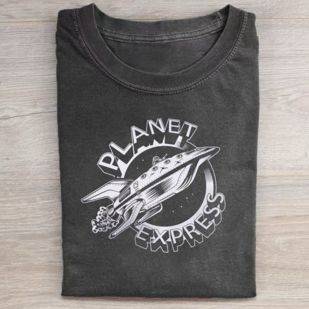 Vintage Space Rocket Retro Graphic T-shirt