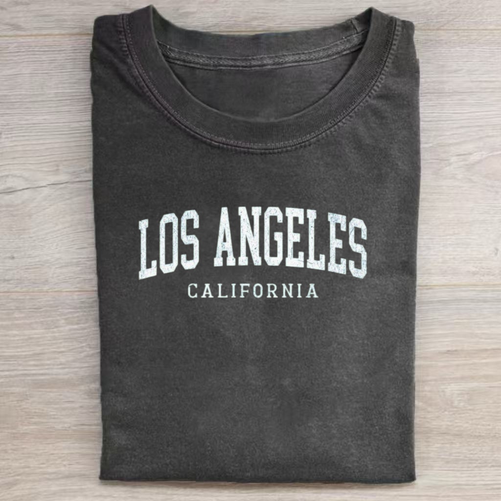 Vintage Los Angeles California Text Graphic T-shirt