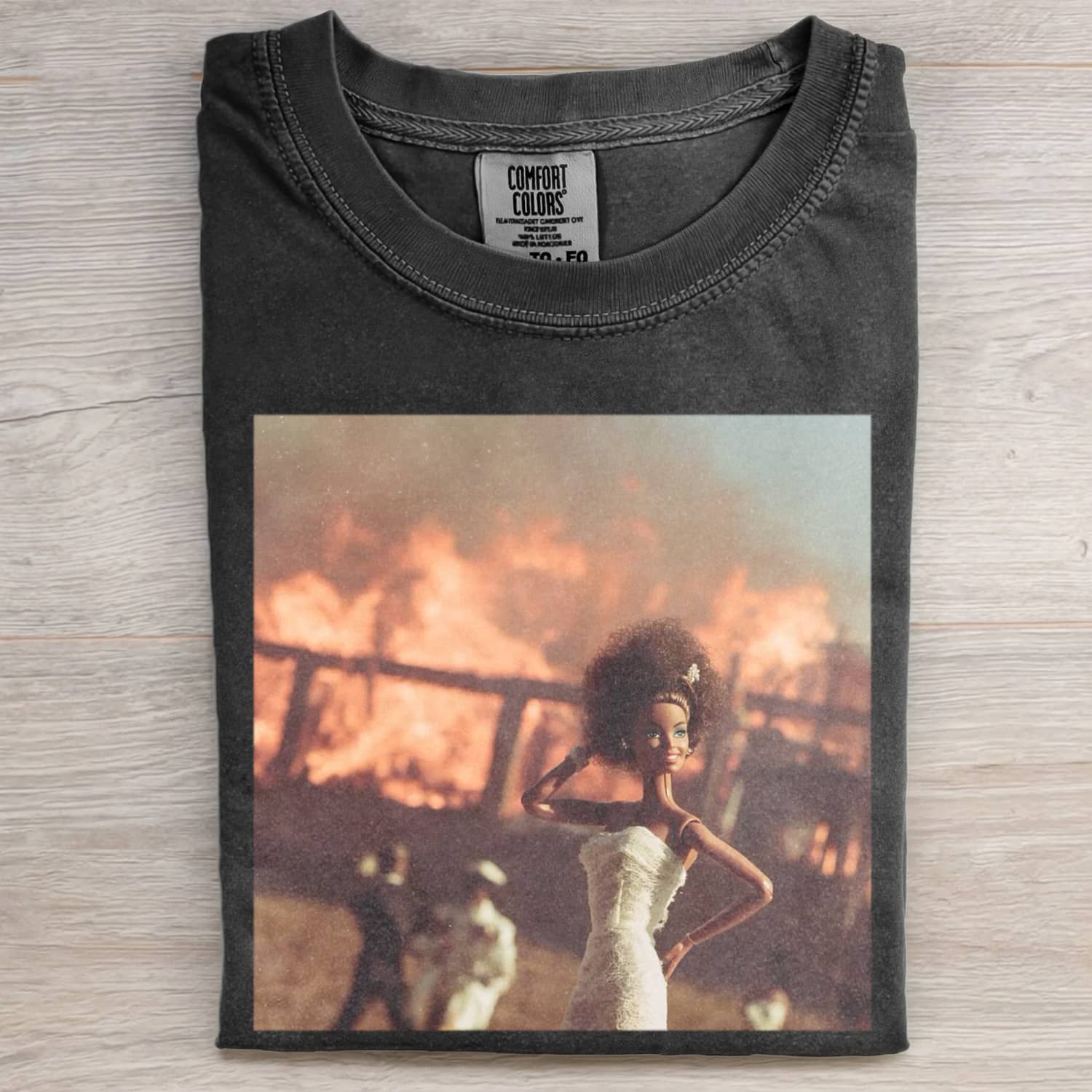 BLACK DOLL FACE CHILL GIRL MEME TEE - Vintage Washed Apparel by VanceMade