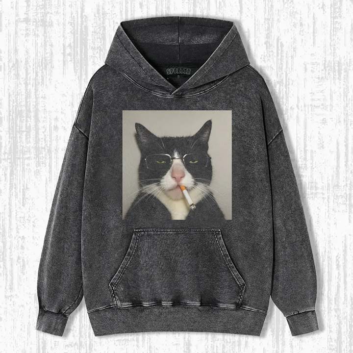 WACKY CAT SWEATSHIRTS & HOODIES - Vintage Washed Apparel by VanceMade