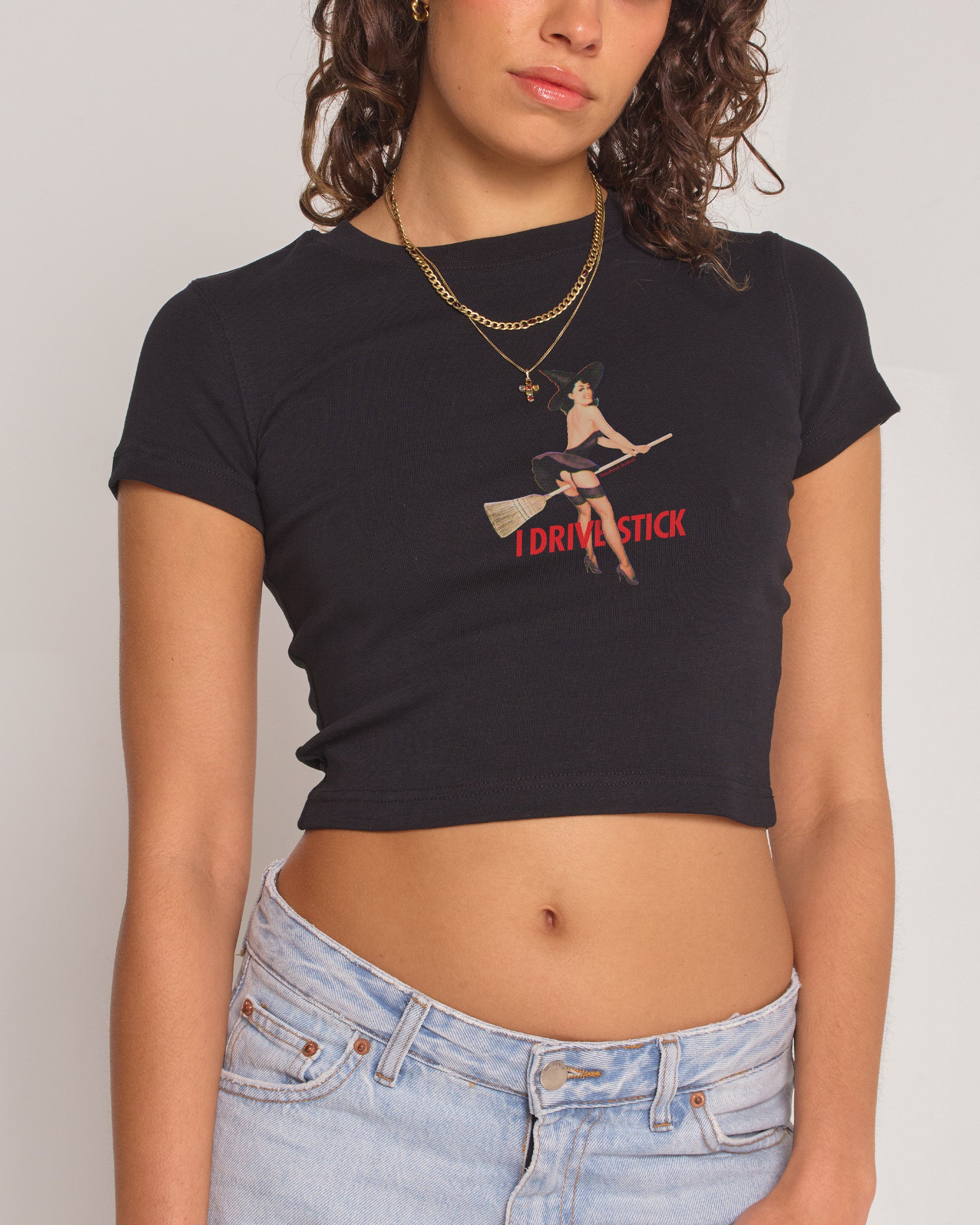 I Drive Stick Baby Tee - Vintage Washed Apparel by VanceMade