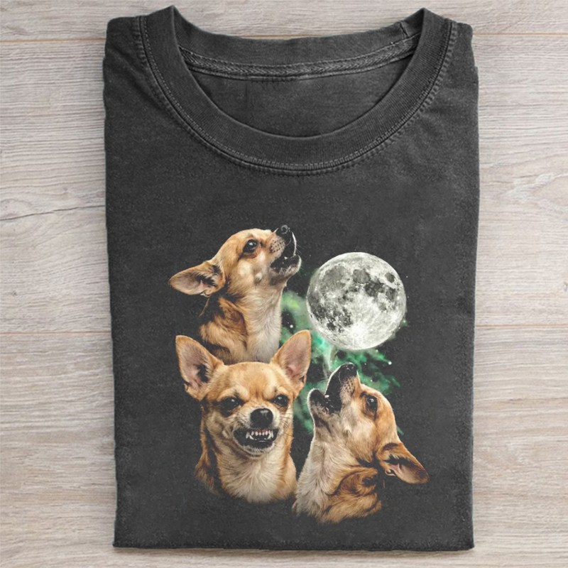 90s Three Chihuahuas T-shirt - Vintage Washed Apparel by VanceMade