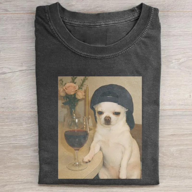 Funny Dog Meme T-shirt - Vintage Washed Apparel by VanceMade