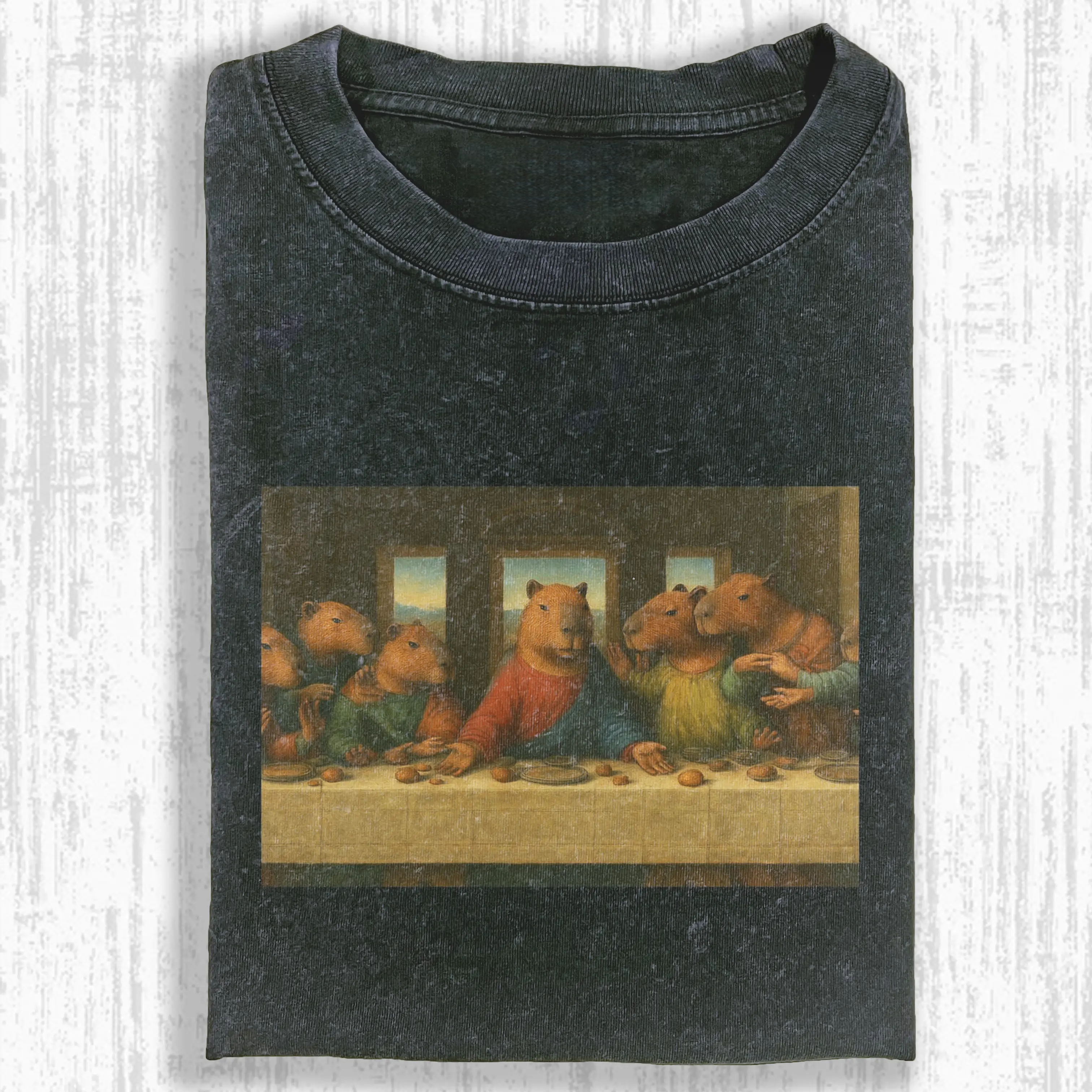 ShawnCraft® Official: LAST SUPPER KAPYBARY T-SHIRT - Premium Breathable Cotton Apparel