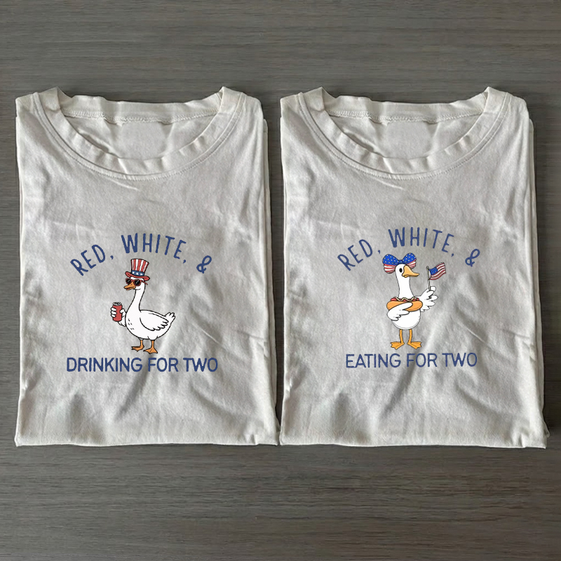 Funny Fourth of July Couples T-shirt
