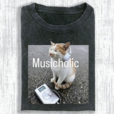 Music Lover Cat T-shirt