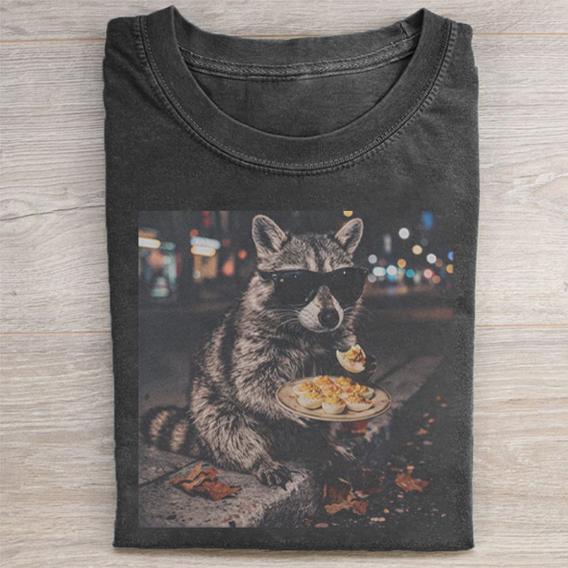 Deviled Eggs Raccoon T-shirt